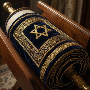 Embroidered Torah Mantle