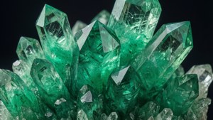 Emerald Crystals Abstract