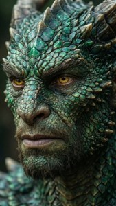 Emerald Dragonborn Portrait
