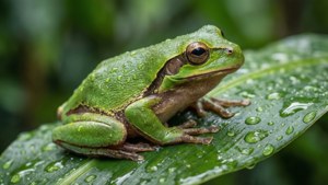 Emerald Jewel on Leaf