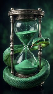 Emerald Snake Hourglass