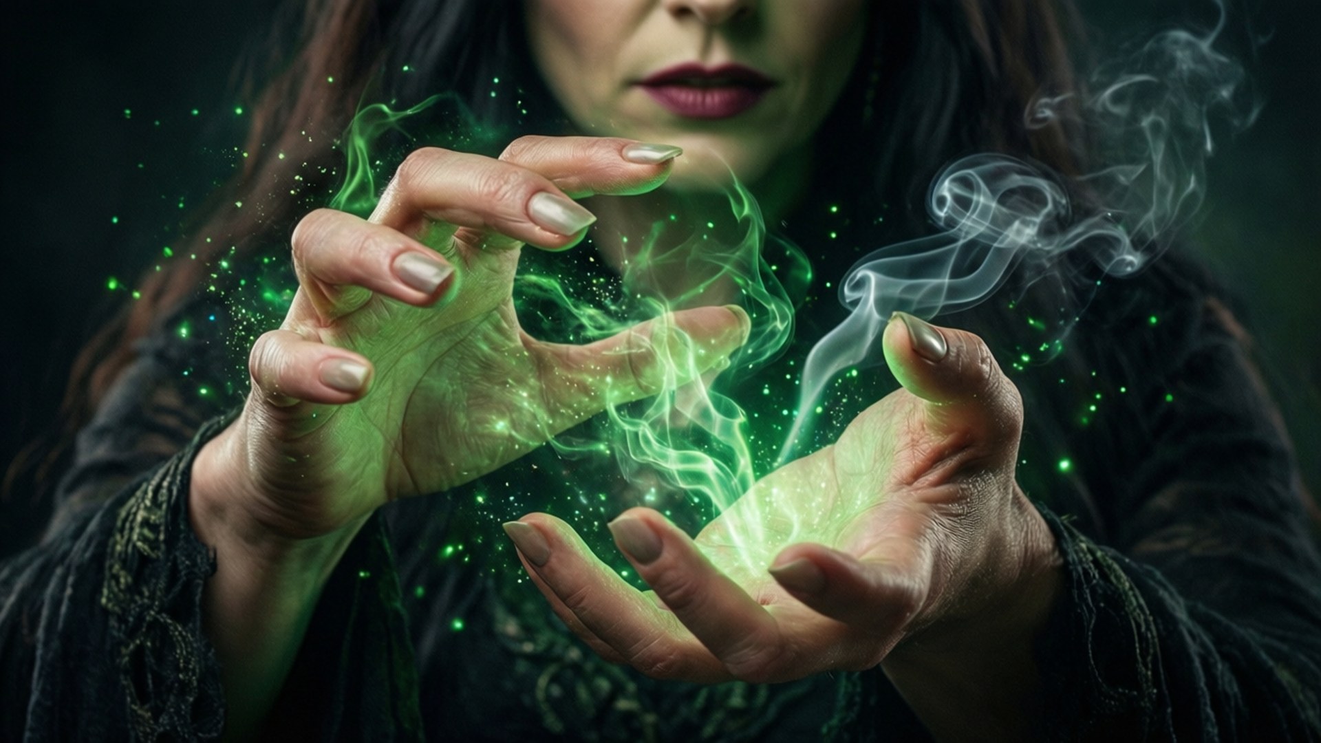 Emerald Spell Casting by Wallpapers.art Studio