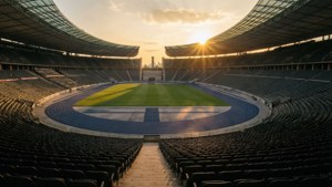 Empty Stadium Sunset