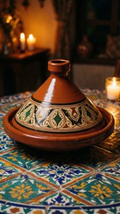 Empty Tajine Pot Detail