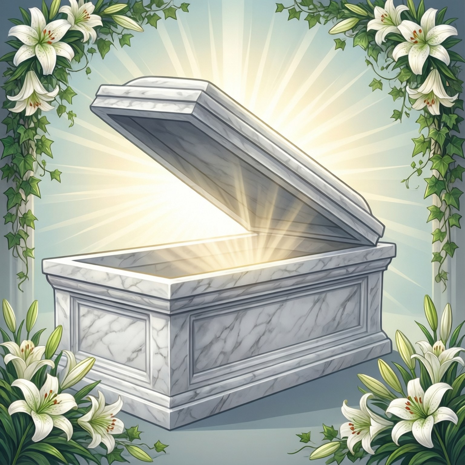 Empty Tomb Florals by Wallpapers.art Studio