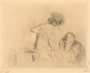 En cabinet particulier (1ère planche) (In a Private Room) (first plate)