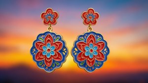 Enamel Floral Cut-Outs