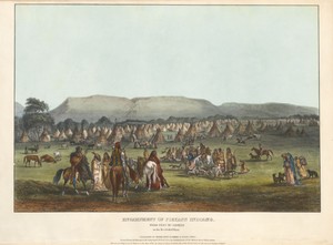 Encampment of Piekann Indians
