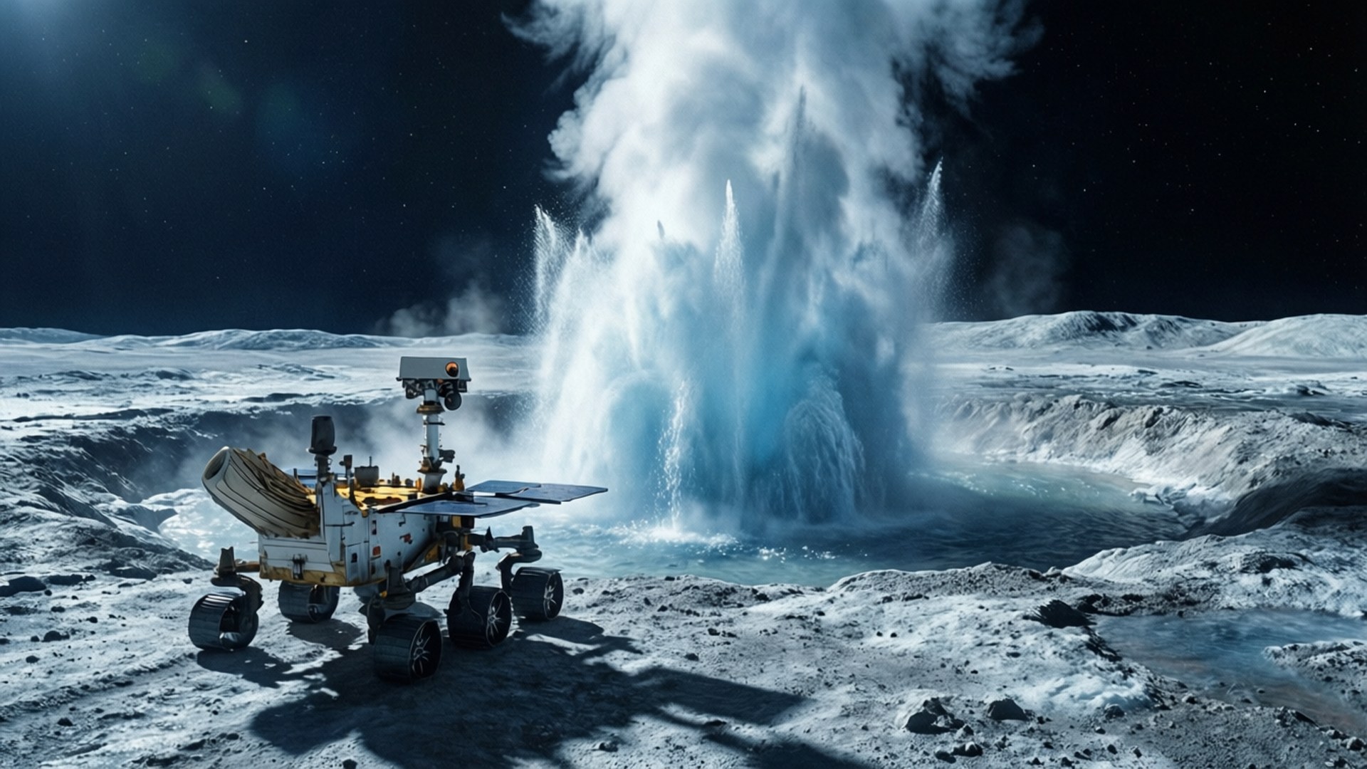 Enceladus Geyser Rover by Wallpapers.art Studio