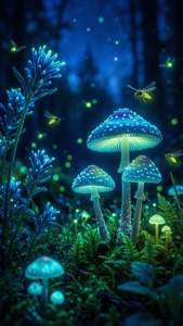 Enchanted Bioluminescent Forest