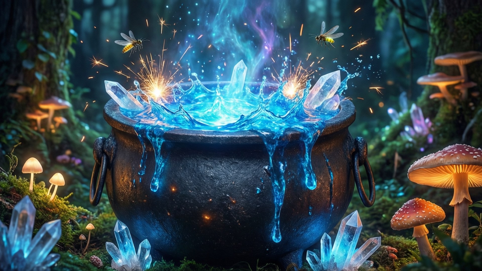 Enchanted Cauldron Overflow by Wallpapers.art Studio