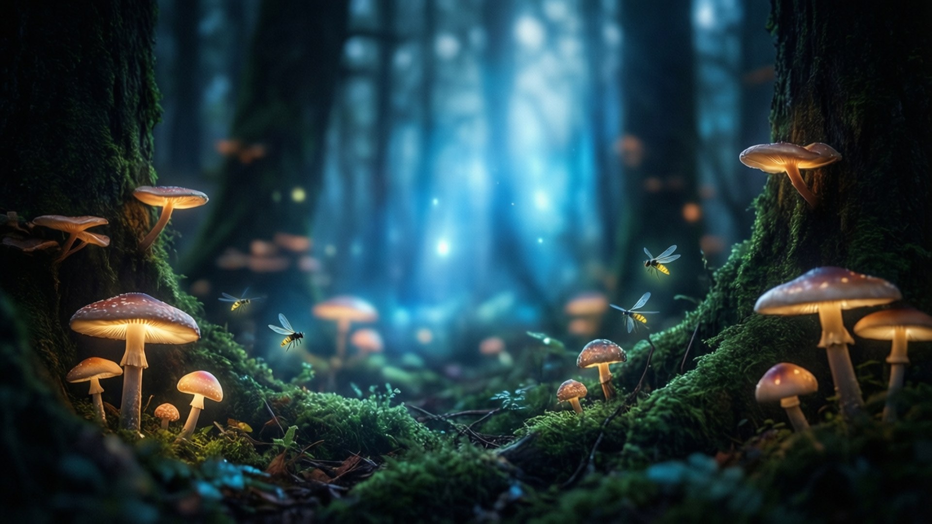 Enchanted Forest Glow by Wallpapers.art Studio