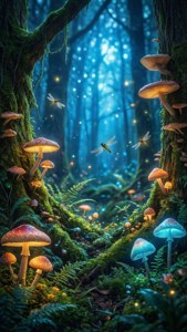 Enchanted Glowing Forest