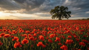 Endless Red Poppies