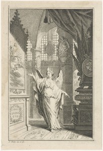 Engel in een kerkinterieur