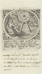 Engel met gezicht als de zon en benen als zuilen van vuur