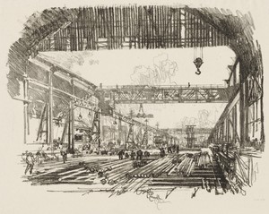 English War Work:  Steel Bars for Shells