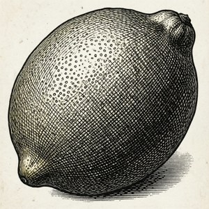 Engraved Lemon Illustration