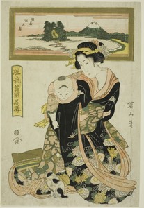 Enoshima in Sagami Province (Soshu Enoshima), fron the series "Elegant Famous Places in the Various Provinces (Furyu shokoku meisho)"