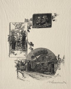 Entree de l'atelier Rousseau et la Maison de Millet