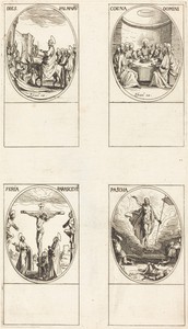 Entry into Jerusalem; Last Supper; Crucifixion; Resurrection