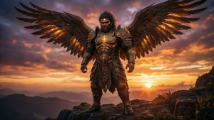 Epic Sunset Warrior
