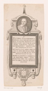 Epitaaf met portret van Pierre Gassendi