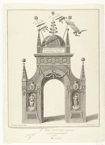 Erepoort aan de Veemarkt bij de intrede van Willem IV en zijn gemalin te Breda op 13 september 1737