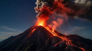 Eruption Under the Stars