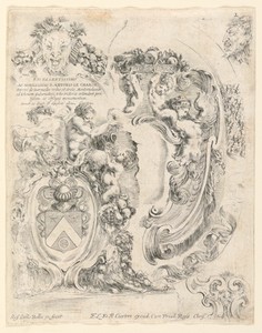Esctucheons and Details for Escutcheons, No. 2 from "Raccolta di varii cappriccii et nove inventioni di cartelle et ornamenti"