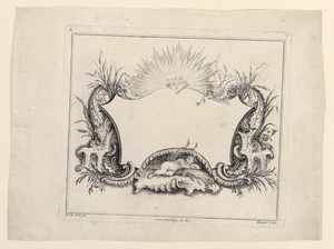 Escutcheon, from "Recueil Nouveau de Differens Cartouche"