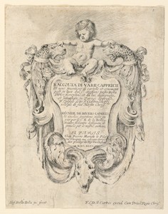 Escutcheon, No. 1 from "Raccolta di varii cappriccii et nove inventioni di cartelle et ornamenti"