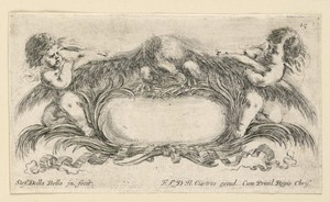 Escutcheon, No. 15 from "Raccolta di varii cappriccii et nove inventioni di cartelle et ornamenti"