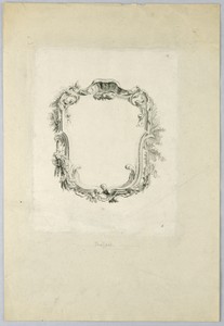 Escutcheon, Plate 4 of "Cinqeme Cahier de Cartouches"