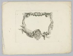 Escutcheon, Plate 6 of Cahier de Cartouches, Set C