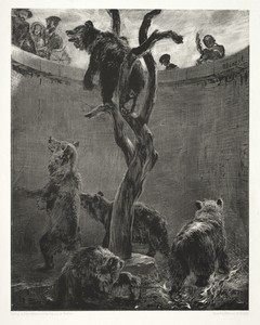 Essay on Stone with Brush and Scraper:  The Bear Pit