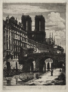 Etchings of Paris:  Le Petit Pont