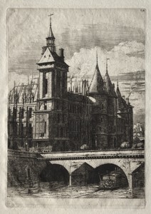 Etchings of Paris:  The Clock Tower