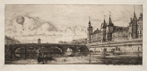Etchings of Paris:  The Exchange Bridge