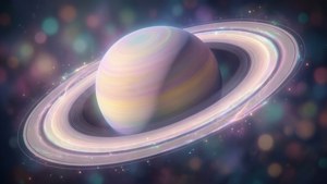 Ethereal Ringed Saturn
