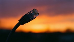 Ethernet Cable at Sunset