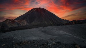 Etna Ash Sunset
