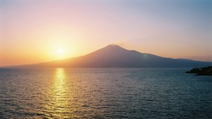 Etna Sunrise Seascape