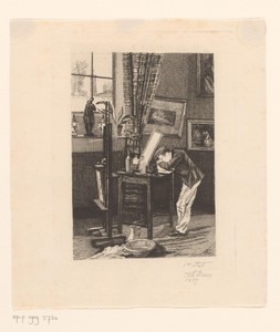 Etser in zijn atelier