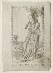 Euterpe (music, lyric poetry) (from the Tarocchi series D:  Apollo and the Muses, #18)