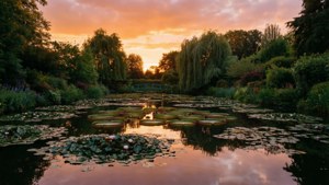 Evening at Water Lily Pond