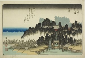 Evening Bell at Ikegami (Ikegami no bansho), from the series "Eight Views in the Environs of Edo (Edo kinko hakkei no uchi)"