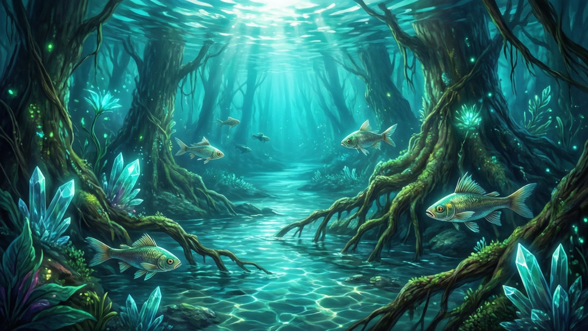 Everdell River Depths by Wallpapers.art Studio