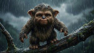 Ewok in the Rain