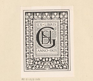 Ex libris van S.H. Gorter-Hertz